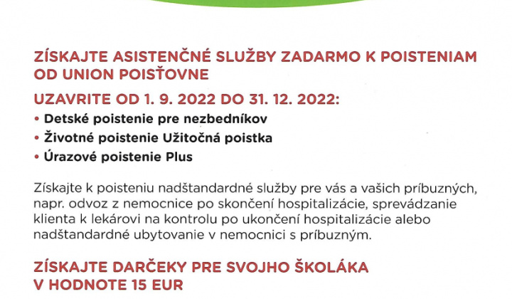 1. fotografia fotogalérie Oznam - Union poisťovňa - foto