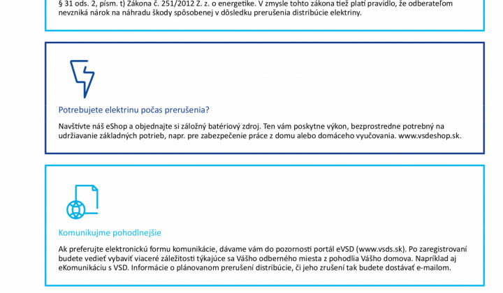 2. fotografia fotogalérie Oznam - prerušenie distribúcie elektriny 7.12.2022 - foto