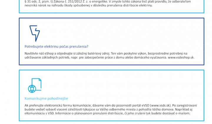 2. fotografia fotogalérie Oznam - prerušenie distribúcie elektriny 13.4.2023 - foto