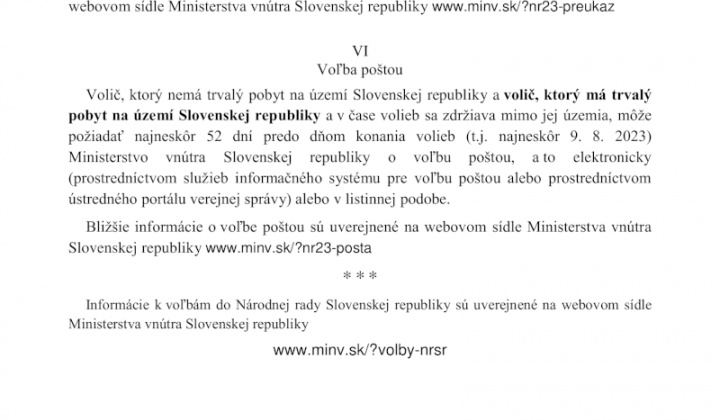2. fotografia fotogalérie Voľby 2023 - informácie pre voliča - foto