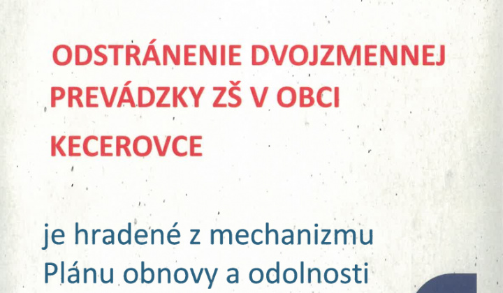 Fotka - Odstránenie dvojzmennej prevádzky ZŠ v obci Kecerovce